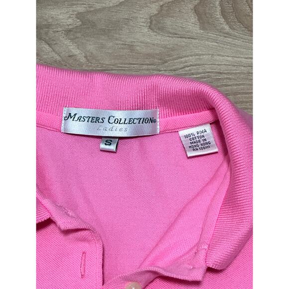 Womens Masters Collection Augusta National 100% Pima Cotton Pink Polo Size Small - Picture 3 of 5